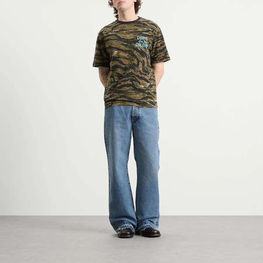 Gallery Dept Melrose Jeans — Medium Wash — on model