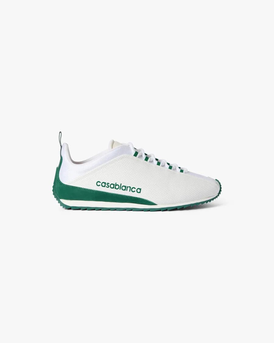 Casablanca — Men's White & Green Khopesh Sneaker