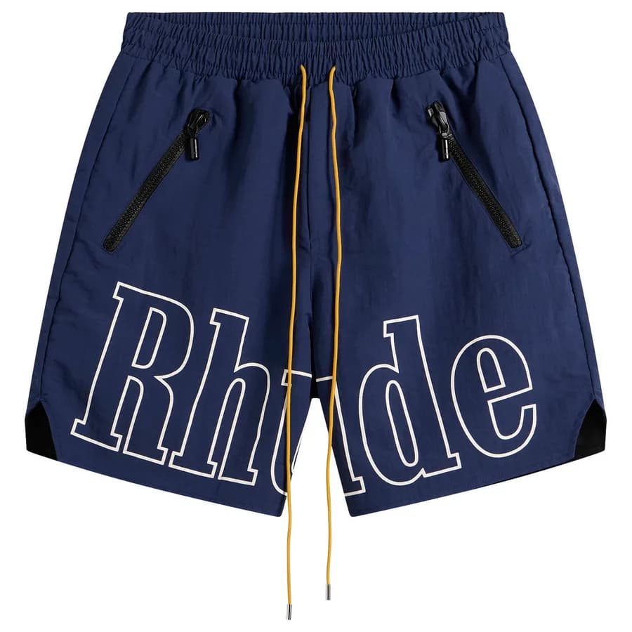 Rhude — Logo Shorts — Navy