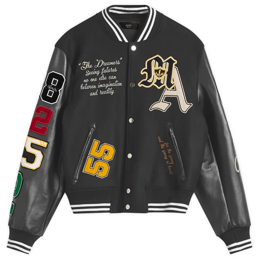 Amiri — Varsity Patch Jacket — Black