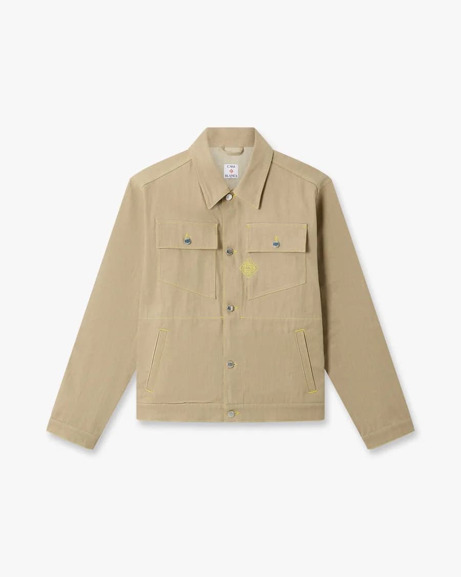 Casablanca — Beige Desert Canvas Denim Jacket