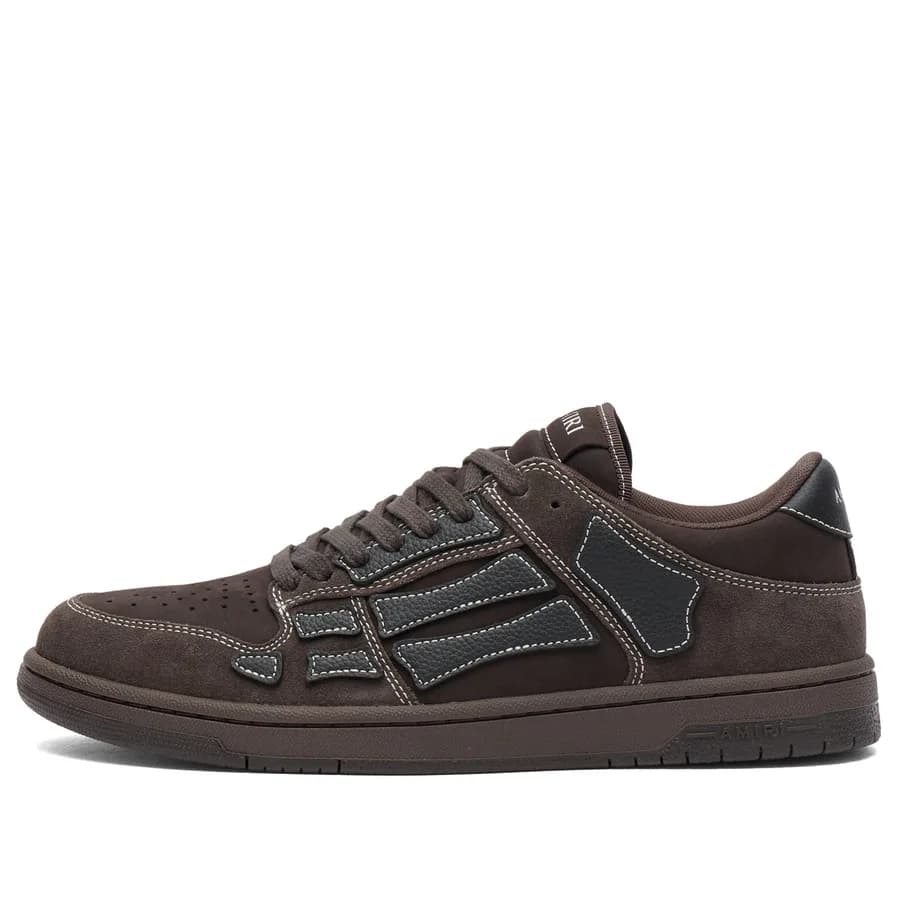 Amiri — Skel Low Top Sneaker — Brown