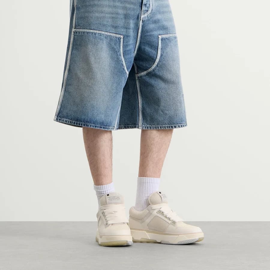 MA-1 High Sneaker — Alabaster — on model