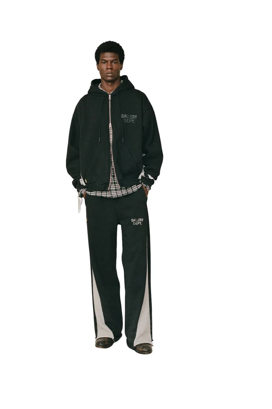 Twisted Leg Sweatpant Flare — on model